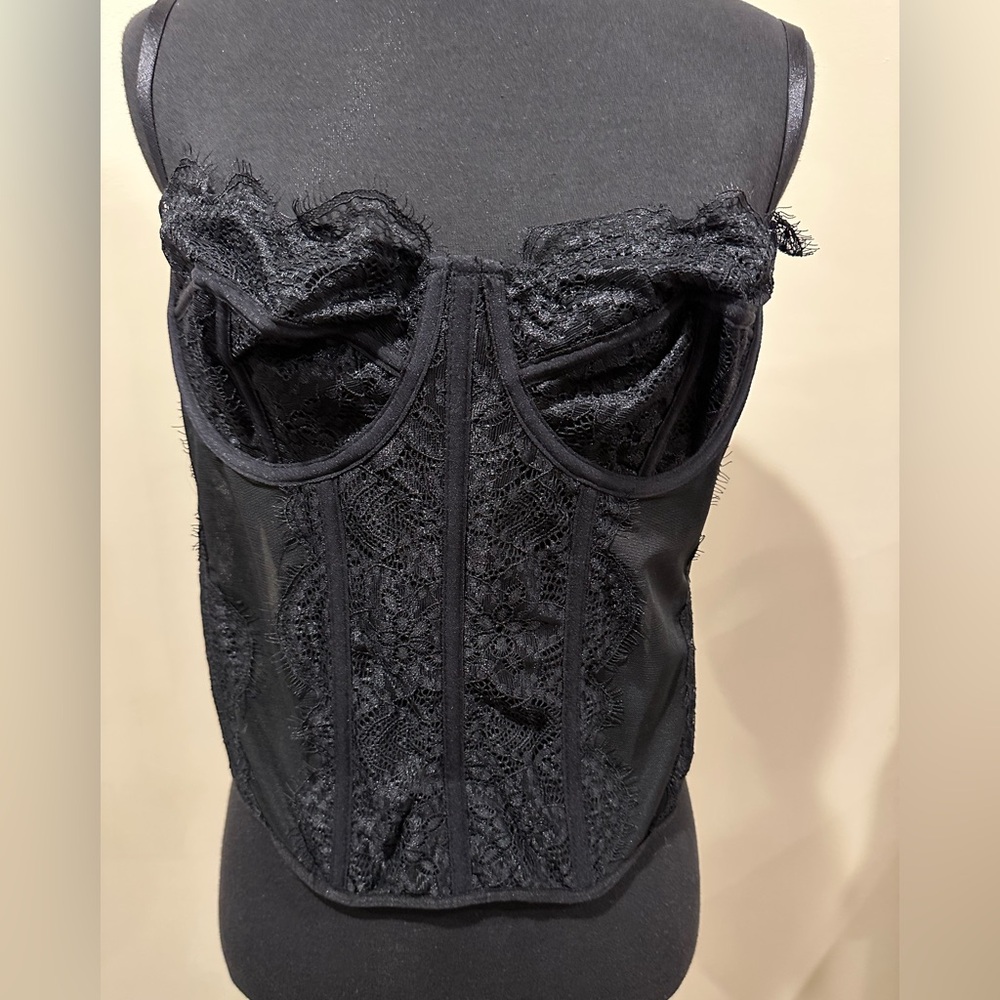 Black Lace Crop Top